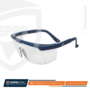 Lente De Seguridad Nitro Claro Marco Cobalto AF