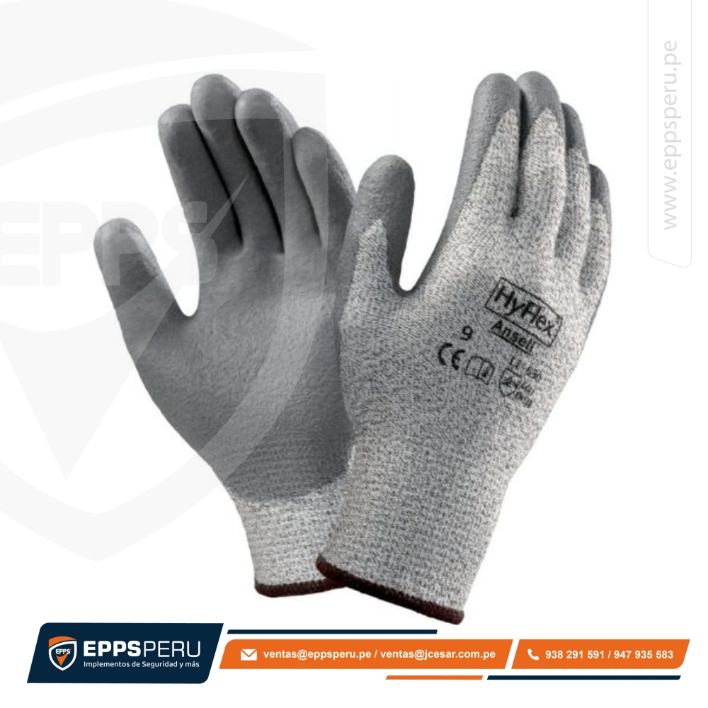 Guantes HyFlex Ultraligero Nylon Palma Negra 11-630 Ansell