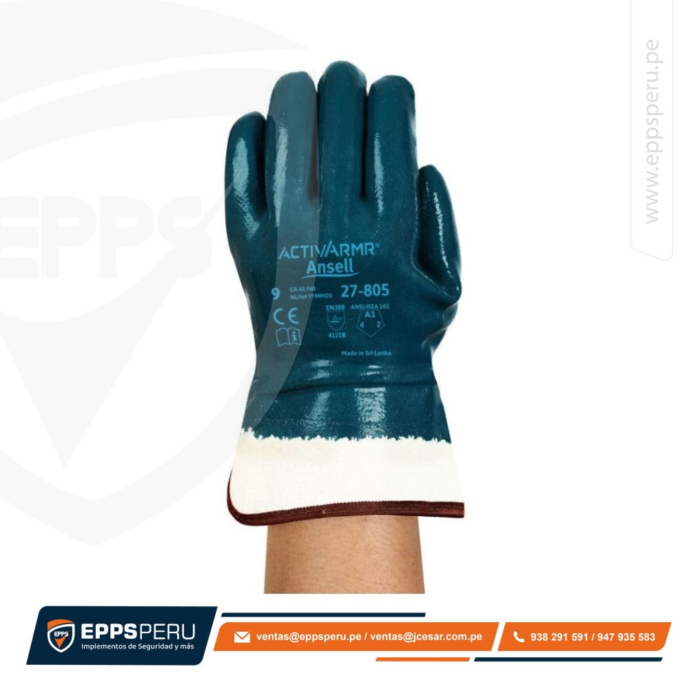 Guantes Hycron Fortix Grip Puño Seguridad 27-805 Ansell