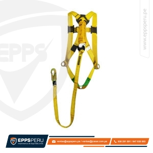 Kit Arnés 2 Anillas y 3 Hebillas más Línea de Conexión de 1,80 m con Amortiguador y un Gancho de 3/4″ K1P Hauk