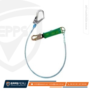 Línea de Vida/Conexión, con Amortiguador de Caída, Cable de Acero de 1/4″, un Gancho de 3/4″ y un Gancho de 2 1/4″ DF1GF2 Hauk